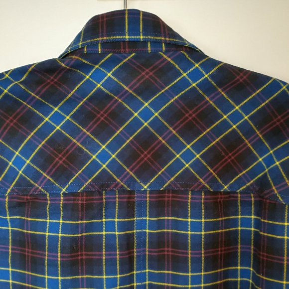 Diesel Men's Plaid Flannel Button-up Shirt Size M - Picture 6 of 10